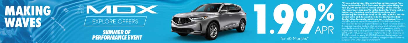 New 2026 Acura MDX 1.99% APR for 60 Months*