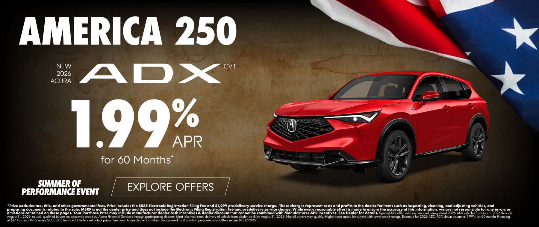 New 2026 Acura ADX CVT 1.99% APR for 60 Months*