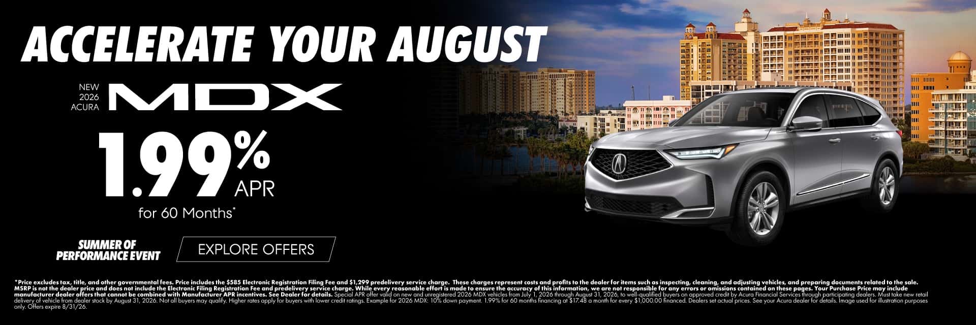 New 2026 Acura MDX 1.99% APR for 60 Months*
