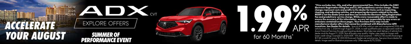 New 2026 Acura ADX CVT 1.99% APR for 60 Months*