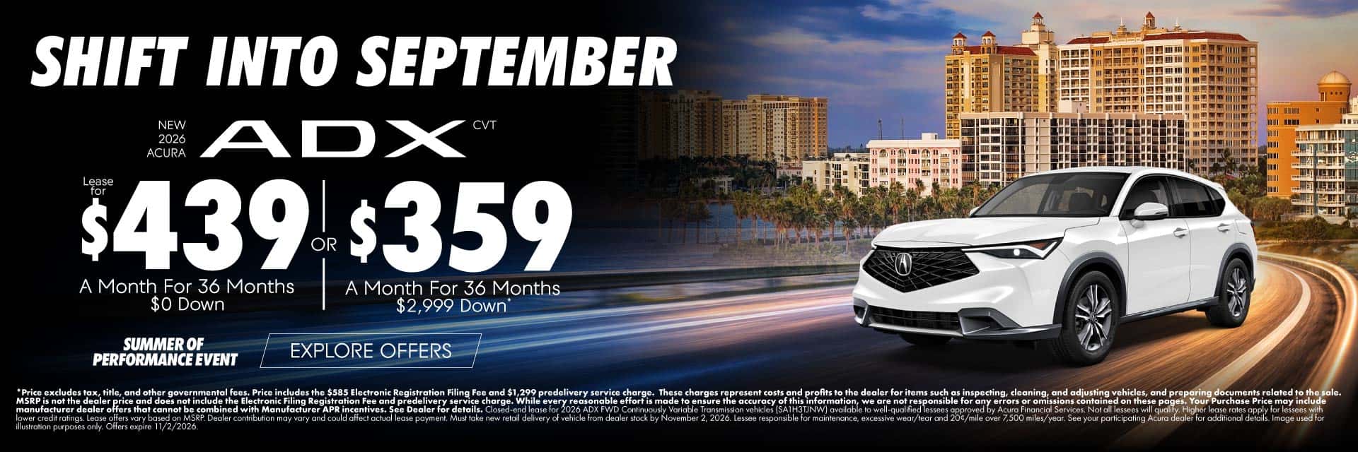 New 2026 Acura ADX CVT 