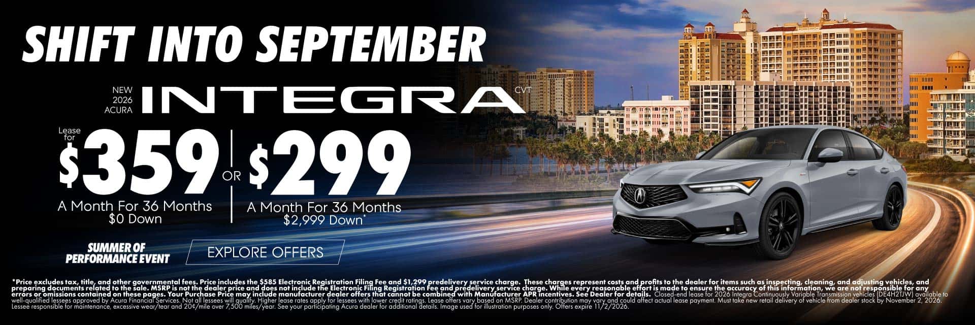 New 2026 Acura Integra CVT 