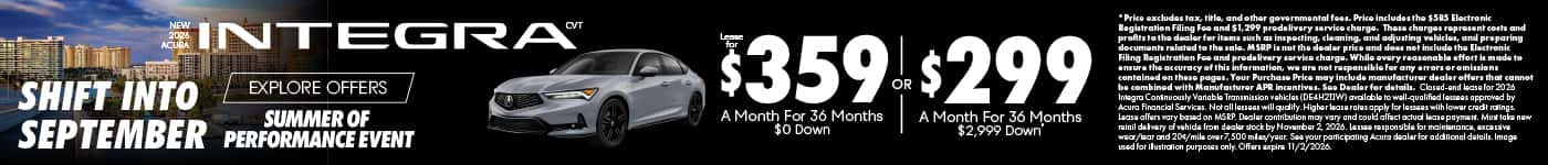 New 2026 Acura Integra CVT 