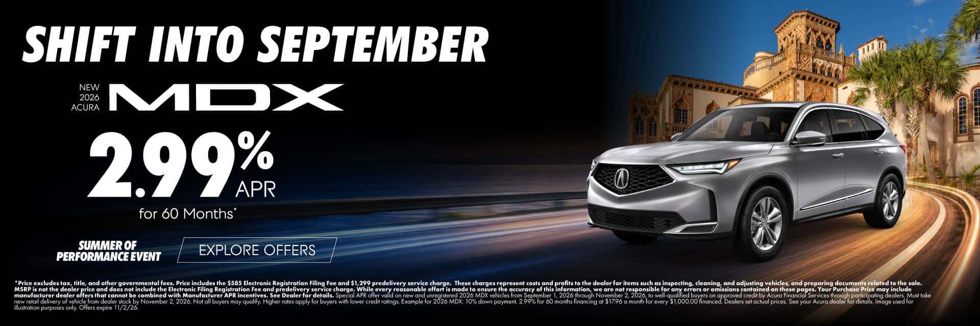 New 2026 Acura MDX (APR) 2.99% APR for 60 Months*