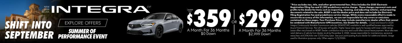 New 2026 Acura Integra CVT 