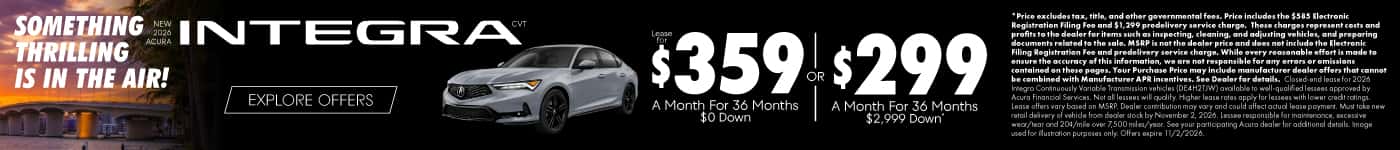 New 2026 Acura Integra CVT 