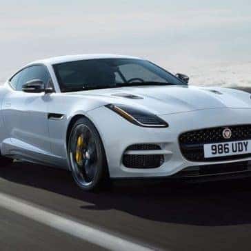 2019 jaguar f type coupe f type r in yulong white with silver weave carbon fiber packages