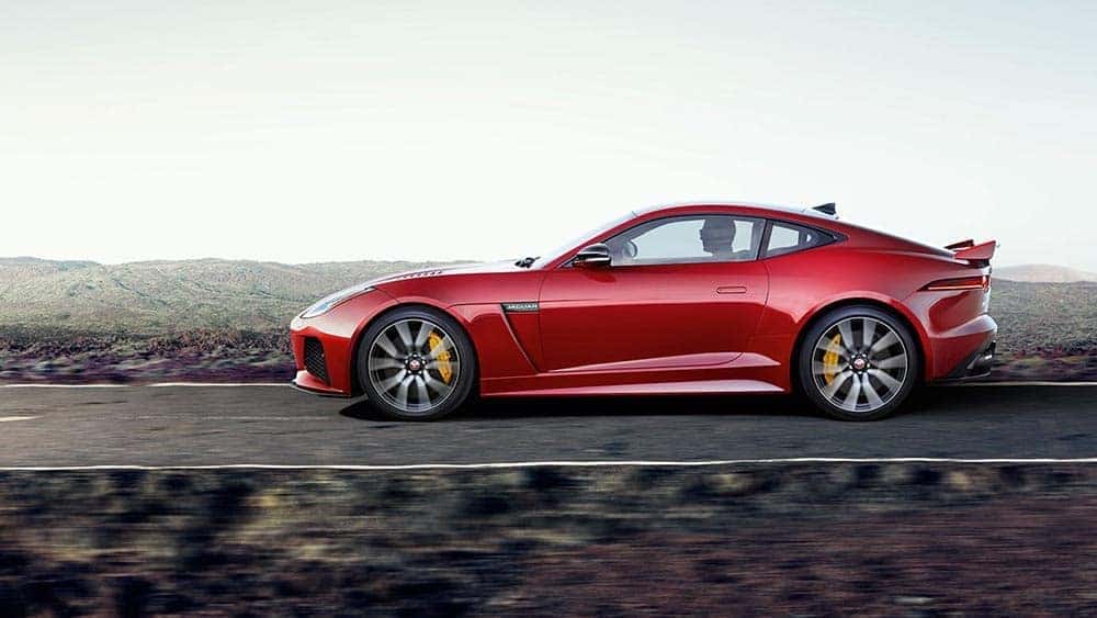 2019 jaguar f type svr in caldera red profile
