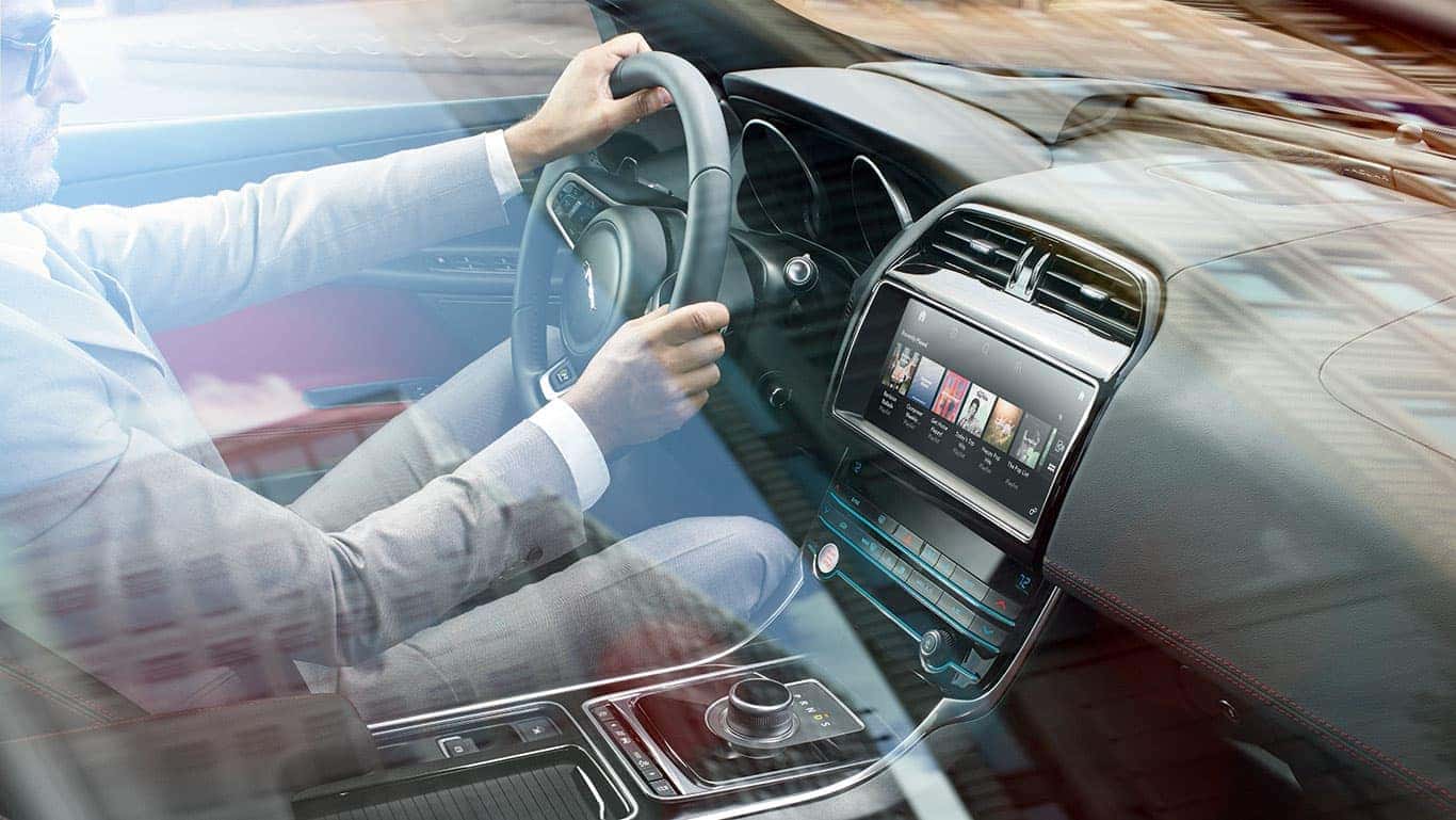 2019 Jaguar XE with driver