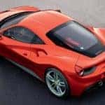 Red Ferrari 488 GTB Parked at an Angle