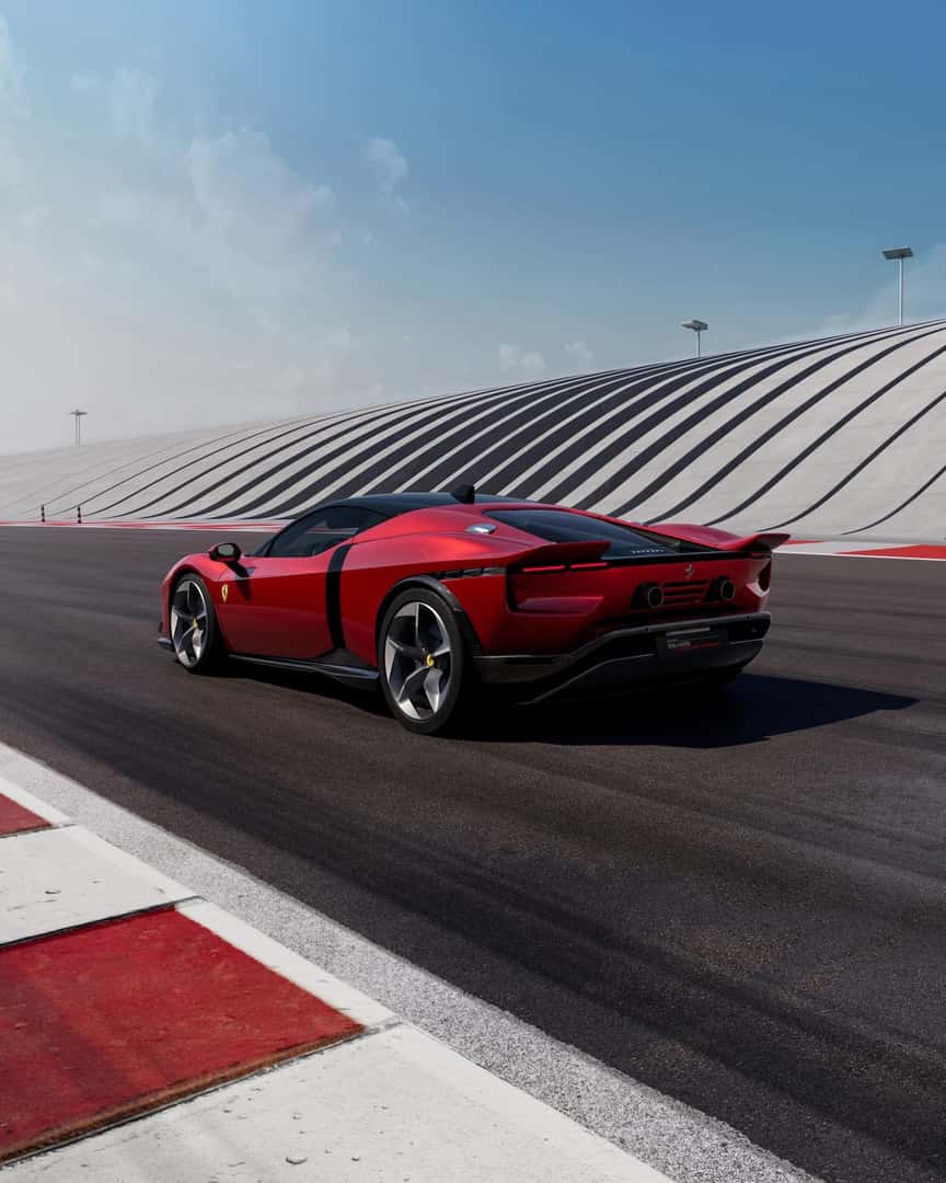 Red 849 Testarossa on a racing track