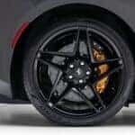 Tire side view of a Ferrari F8 Tributo