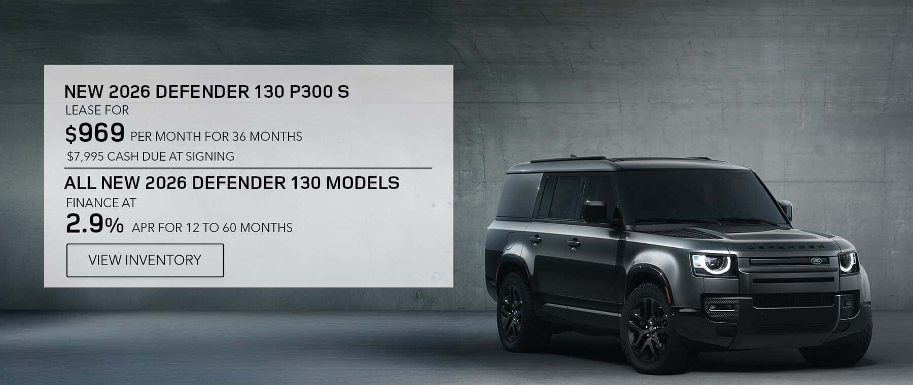 New 2026 Defender 130 lease and apr offer for June 2026