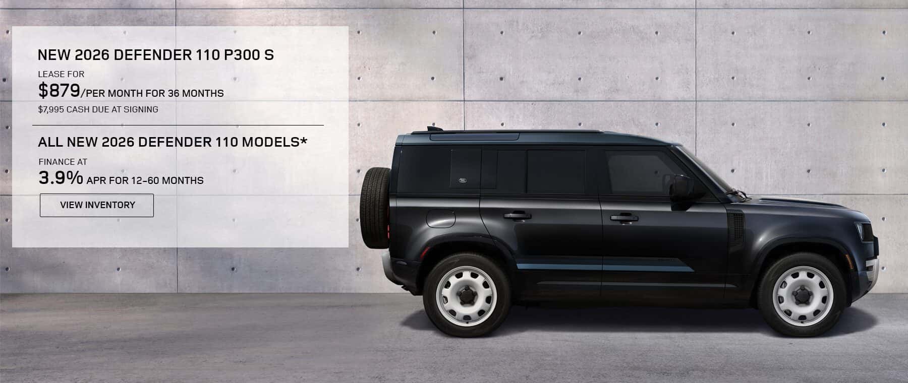 New 2026 Defender 110 Lease and APR Offers
