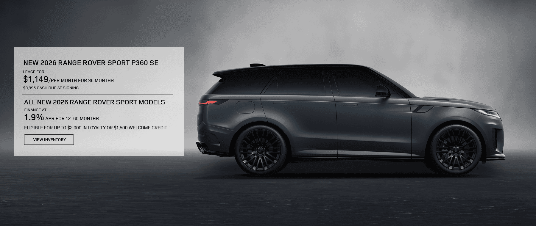 New 2026 Range Rover Sport Lease and APR Offers
