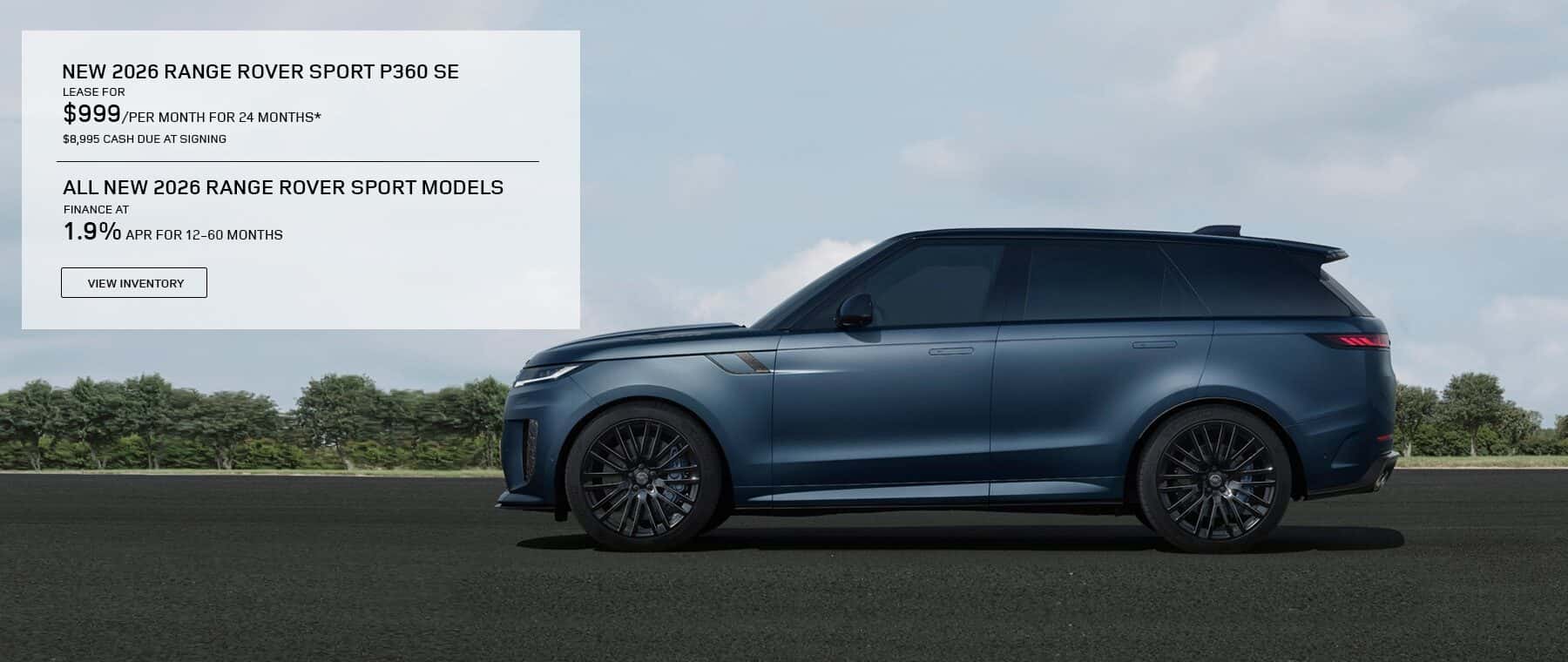 New Range Rover Sport Lease and APR offers
