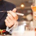 Couple having dinner in a restaurant