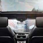 2020 Range Rover Evoque interior with view of panoramic roof
