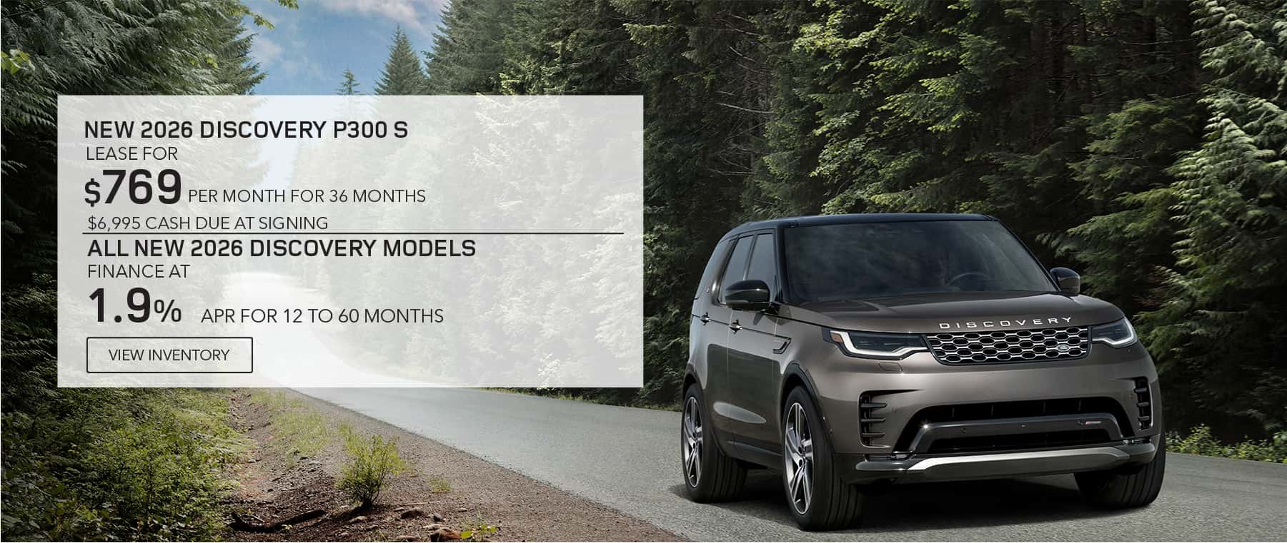 New 2026 Discovery lease and apr offer for July 2026