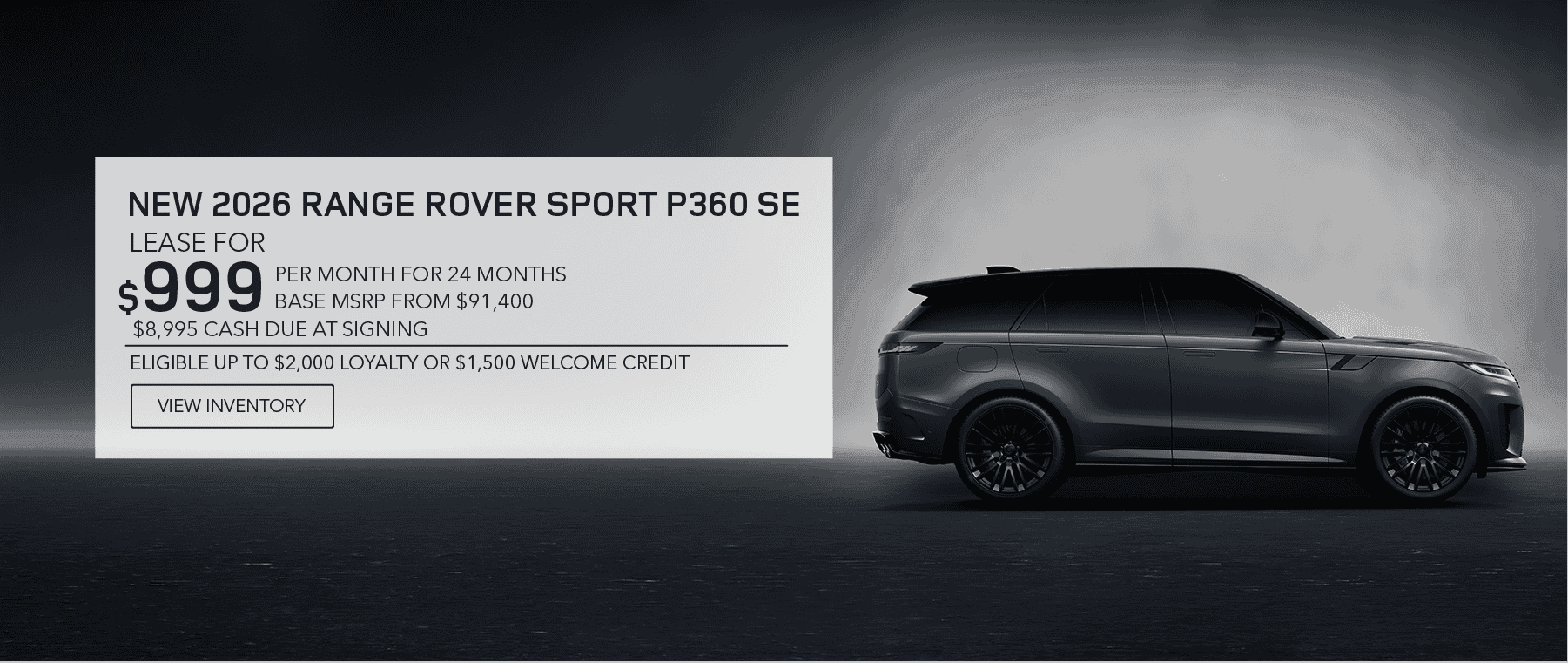 New 2026 Range Rover Sport lease and loyalty offer for October 2026