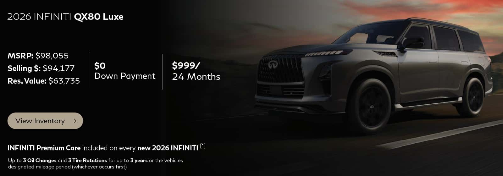 2026 QX80 Lease Offer