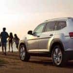 Family Silhouette at Beach with 2019 Volkswagen Atlas