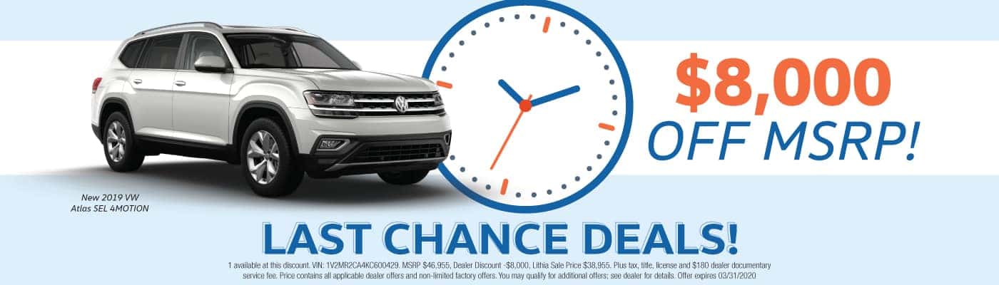 Lithia Volkswagen Of Des Moines Last Chance Deals | Lithia Volkswagen of Des Moines