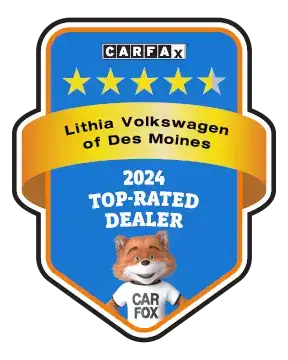 2024 CARFAX Top-Rated Dealer awarded to Volkswagen of Des Moines
