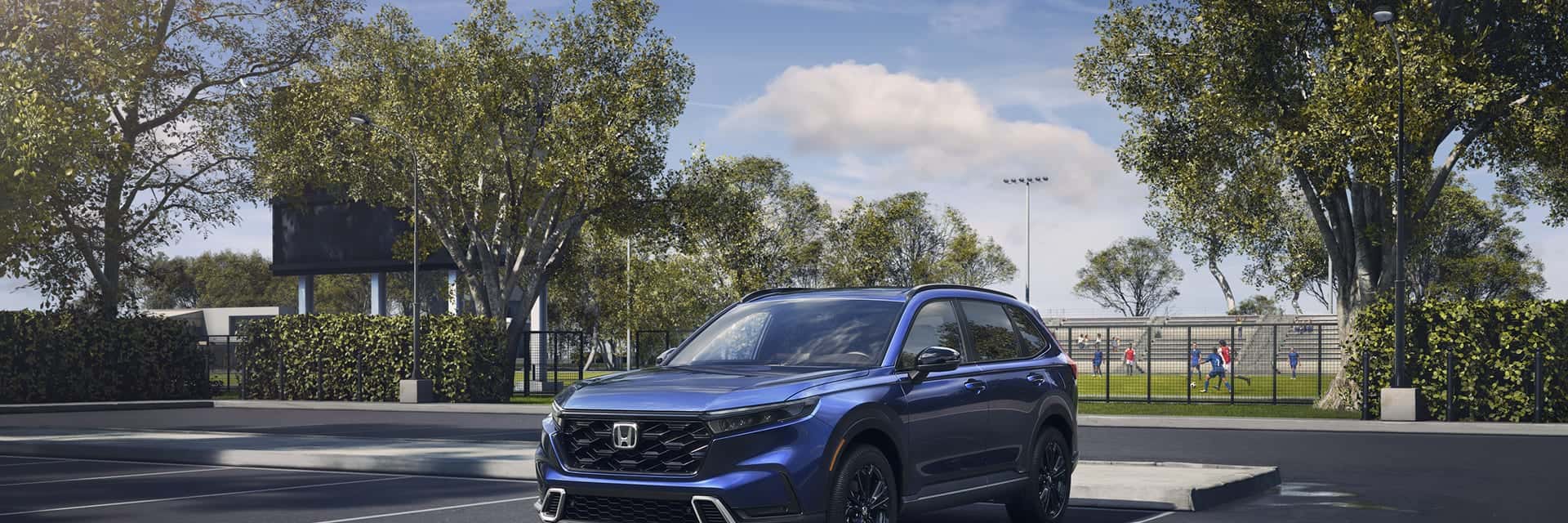 Blue 2026 Honda CR-V SUV parked in a lot