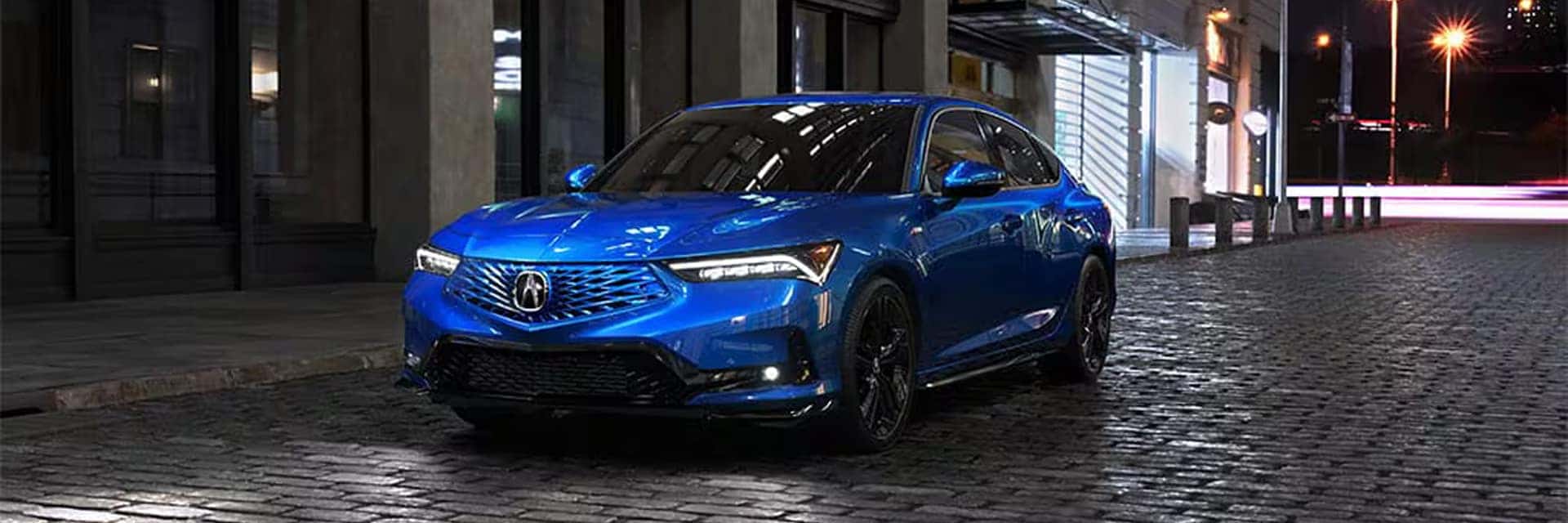 2026 acura integra outside on a dark road