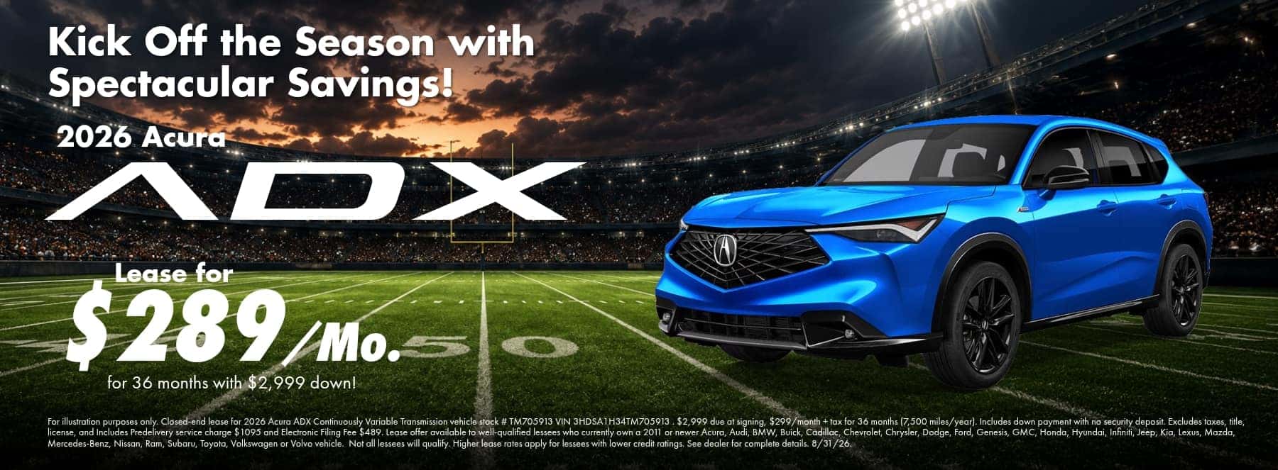 $299 ADX Lease For 36 Months!