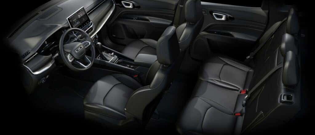 2025 Jeep Compass High Altitude spacious, modern interior with premium leather-trimmed seats