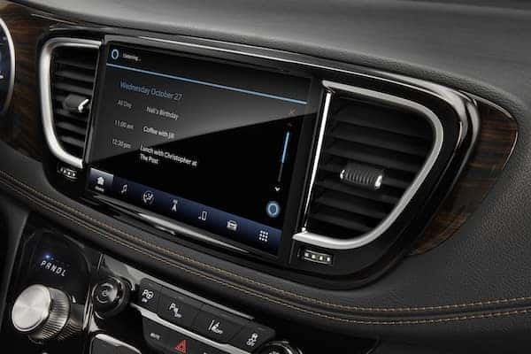 Uconnect 5 with Alexa screen inside Chrysler Pacifica