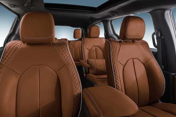 Interior of the premium Chrysler Pacifica Pinnacle trim