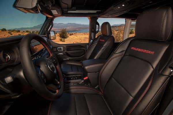 Black Interior of Jeep Wrangler