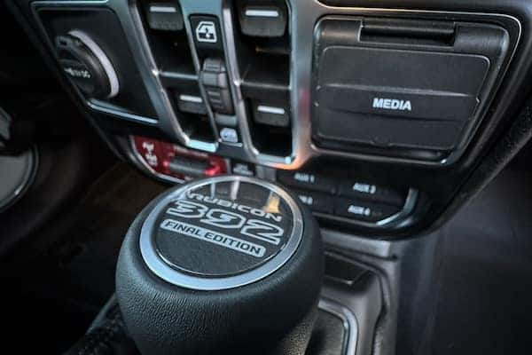 Shifting gear on Final Edition Jeep Wrangler