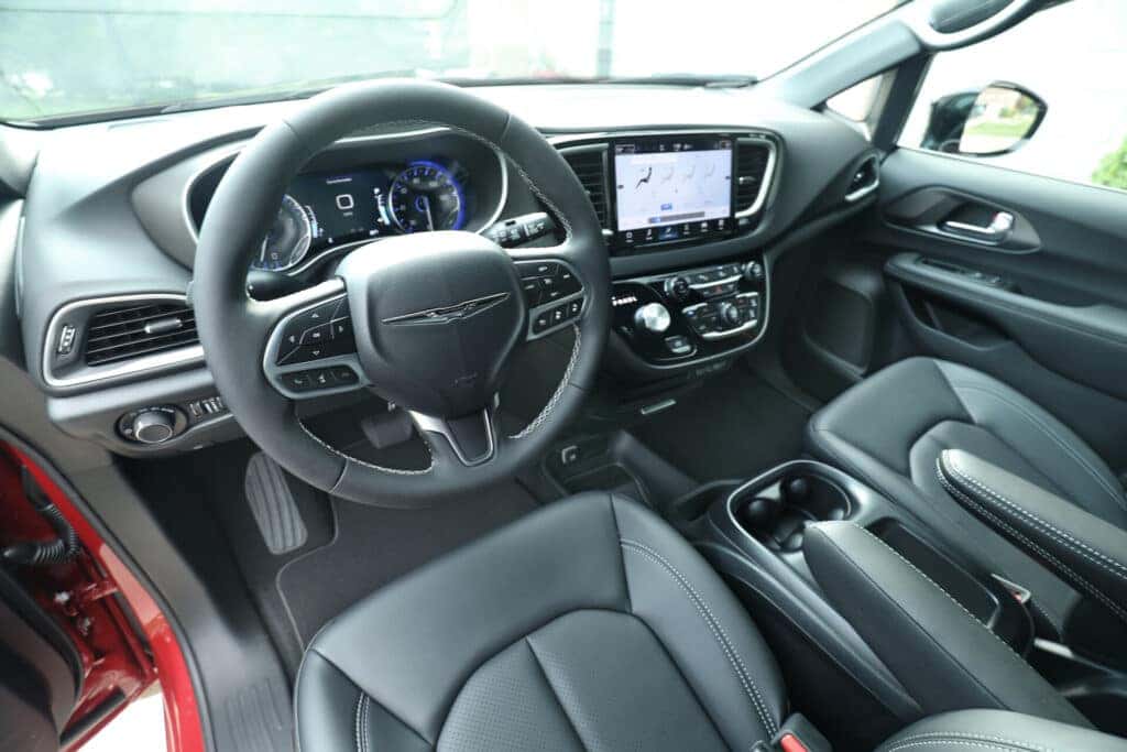 The dashboard of the 2025 Chrysler Voyager.