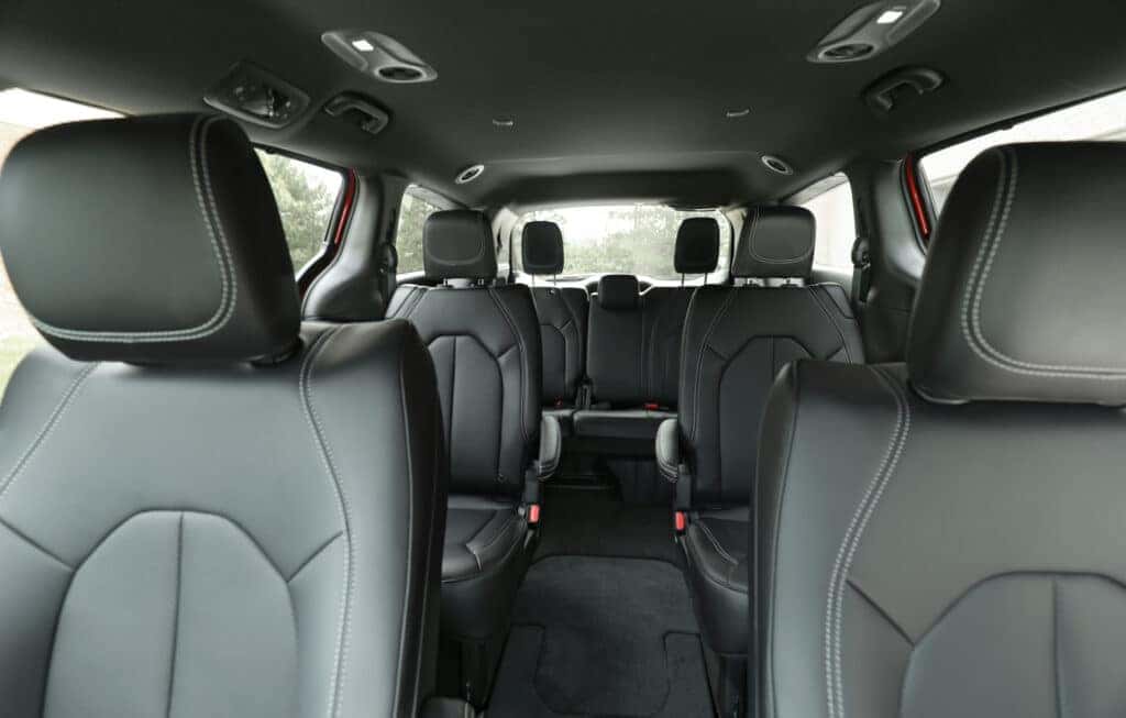 The three-row seating available in the 2025 Chrysler Voyager.
