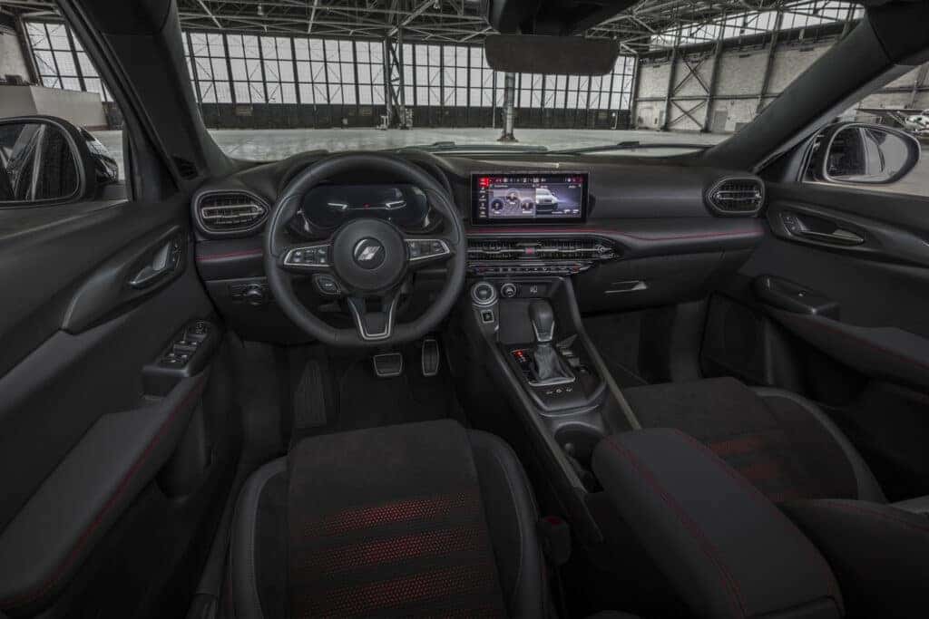 The interior dashboard of the 2025 Dodge Hornet.