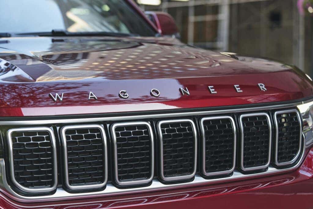 The front grille of the 2025 Jeep Wagoneer.