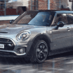 2021 MINI Clubman ALL4 in the street, on a wet road.
