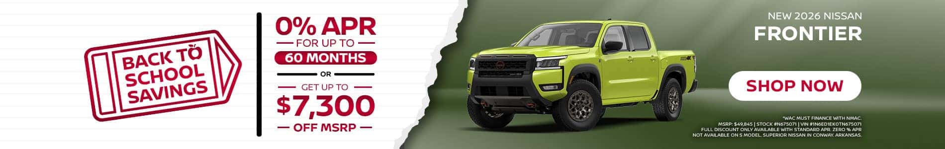 2026 Nissan Frontier Promo