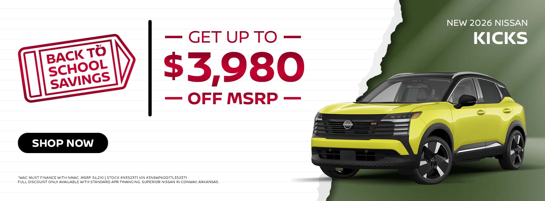 2026 Nissan Kicks Promo