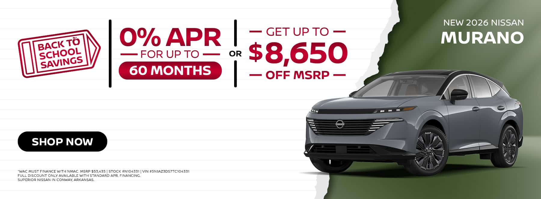 2026 Nissan Murano Promo