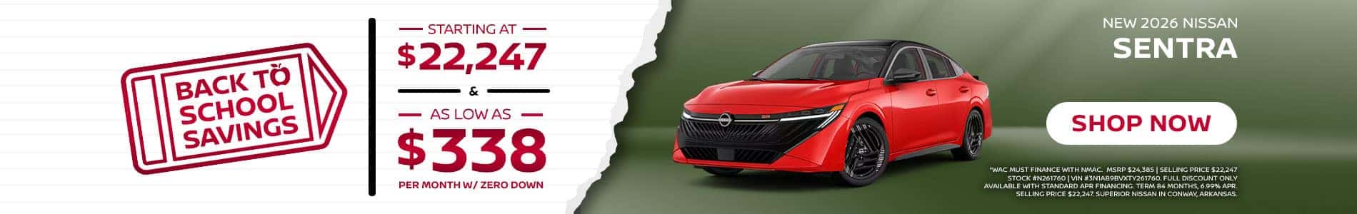 2026 Nissan Sentra Promo