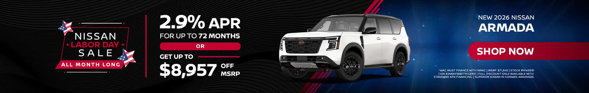 2026 Nissan Armada Sales Promo