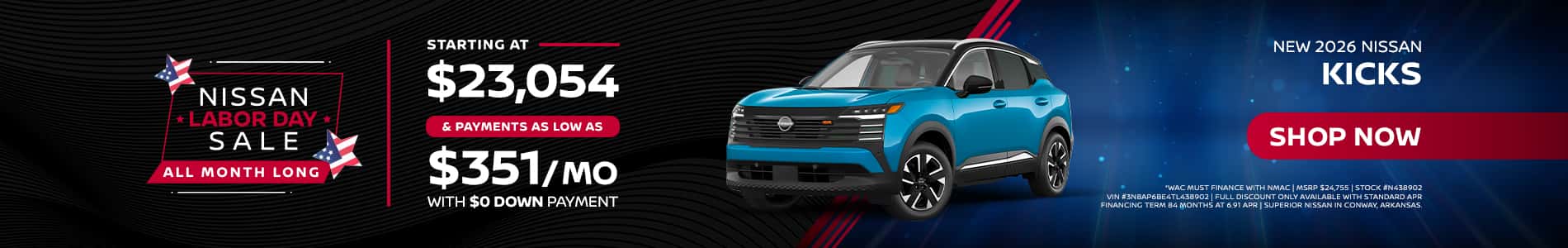 2026 Nissan Kicks Sales Promo