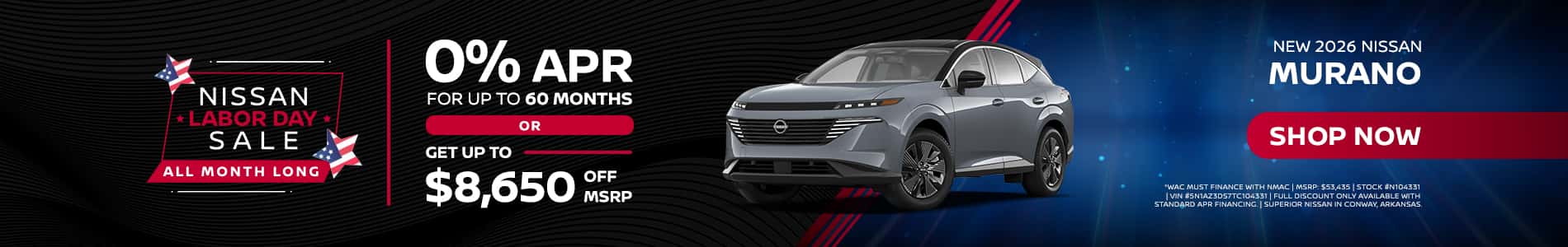 2026 Nissan Murano Sales Promo