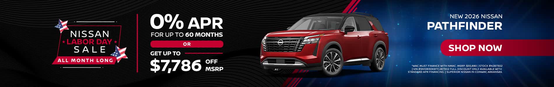 2026 Nissan Pathfinder Sales Promo