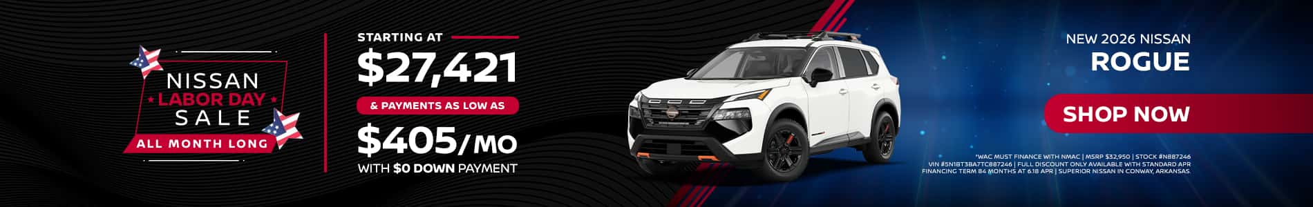 2026 Nissan Rogue Sales Promo